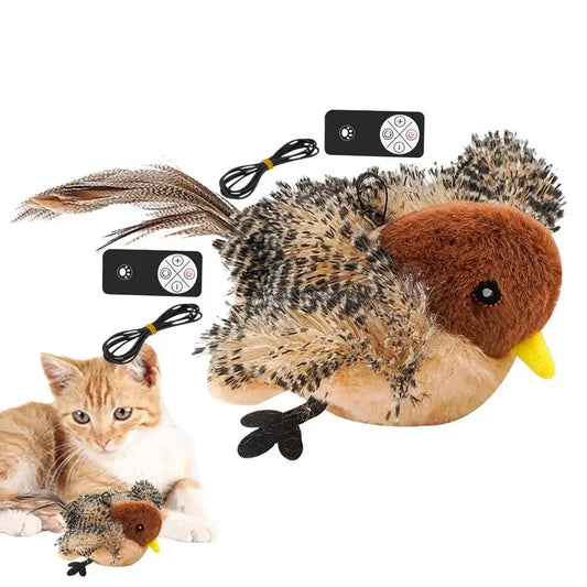 Interactive Cat Toy – USB Rechargeable, Remote Control, Flapping Bird-1