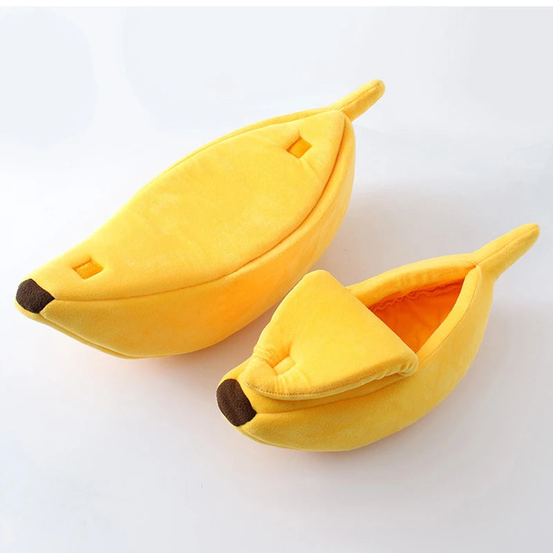 Variant image for Cat Bed for Cats and Dogs – Cozy Banana Shape, Soft Plush Fabric, Portable Design-5