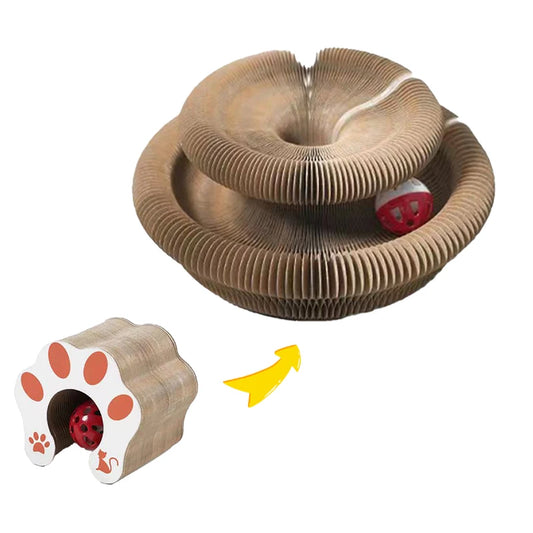 Interactive Cat Toy for Cats – Multi-Shape Corrugated Cardboard, Durable Design, Built-In Bell-1