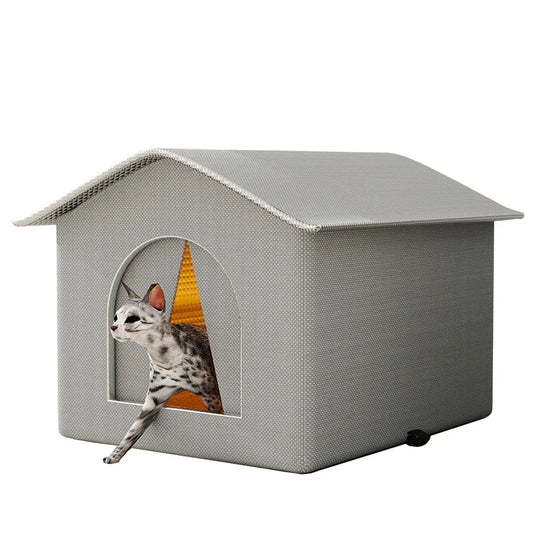 Outdoor Dog House for Small Dogs – Waterproof, Foldable, Winter Warm Design-5