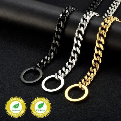 Dog Collar for Fashionable Pets – Heavy-Duty Metal, 15mm Wide, Cuban Link Design-4
