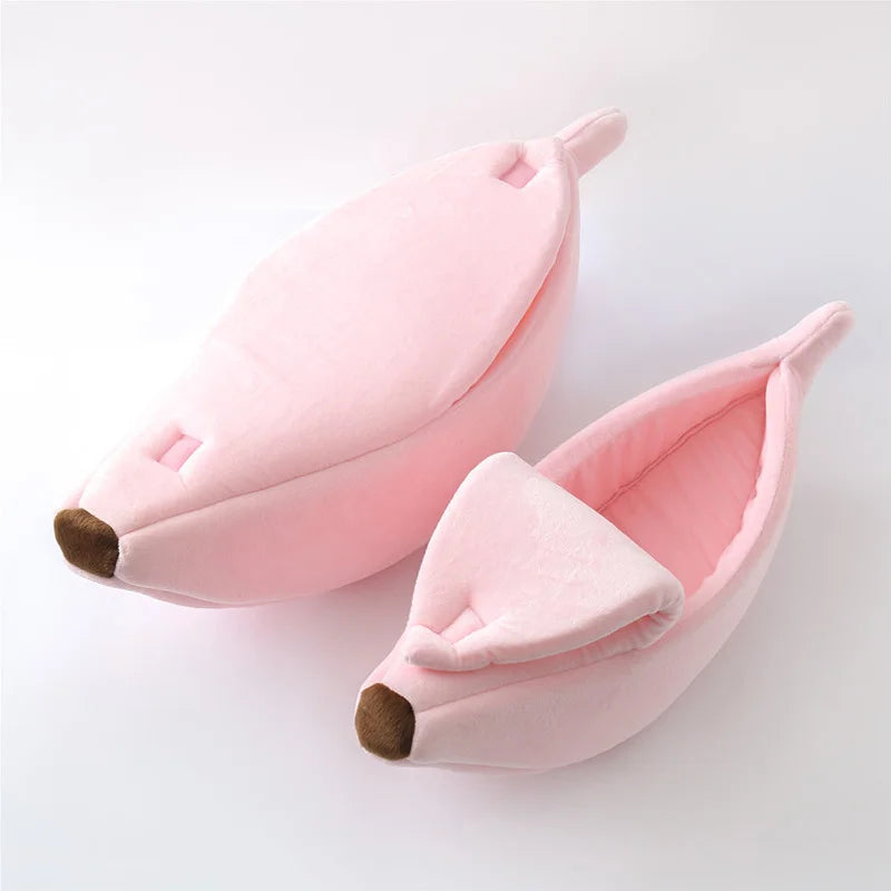 Variant image for Cat Bed for Cats and Dogs – Cozy Banana Shape, Soft Plush Fabric, Portable Design-2