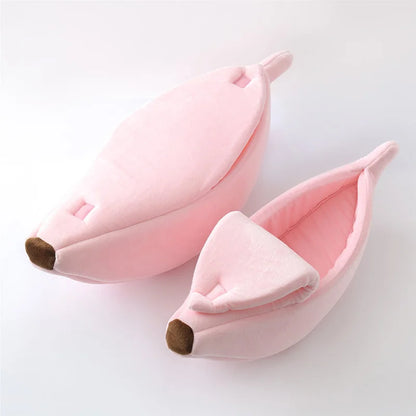 Variant image for Cat Bed for Cats and Dogs – Cozy Banana Shape, Soft Plush Fabric, Portable Design-2