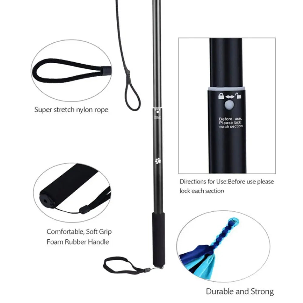 Interactive Dog Toy for Medium to Large Dogs – Extendable Aluminum Rod, Durable Bungee Rope, Engaging Flannel Toy-4