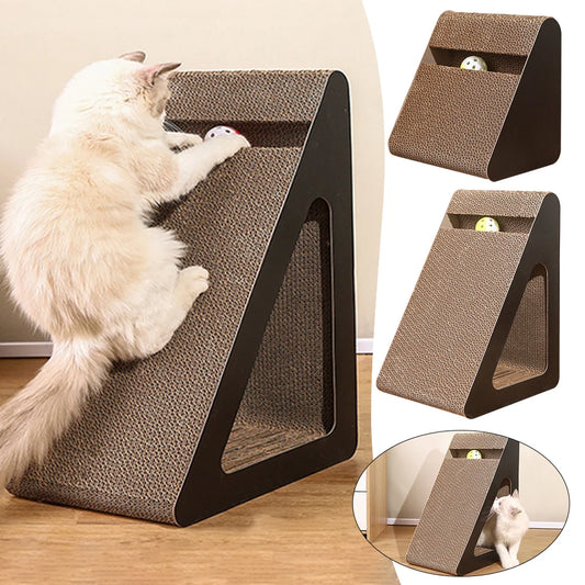 Cat Toy for Cats – Interactive 2-in-1 Cardboard Scratcher with Spinning Balls, Sturdy and Space-Saving-1