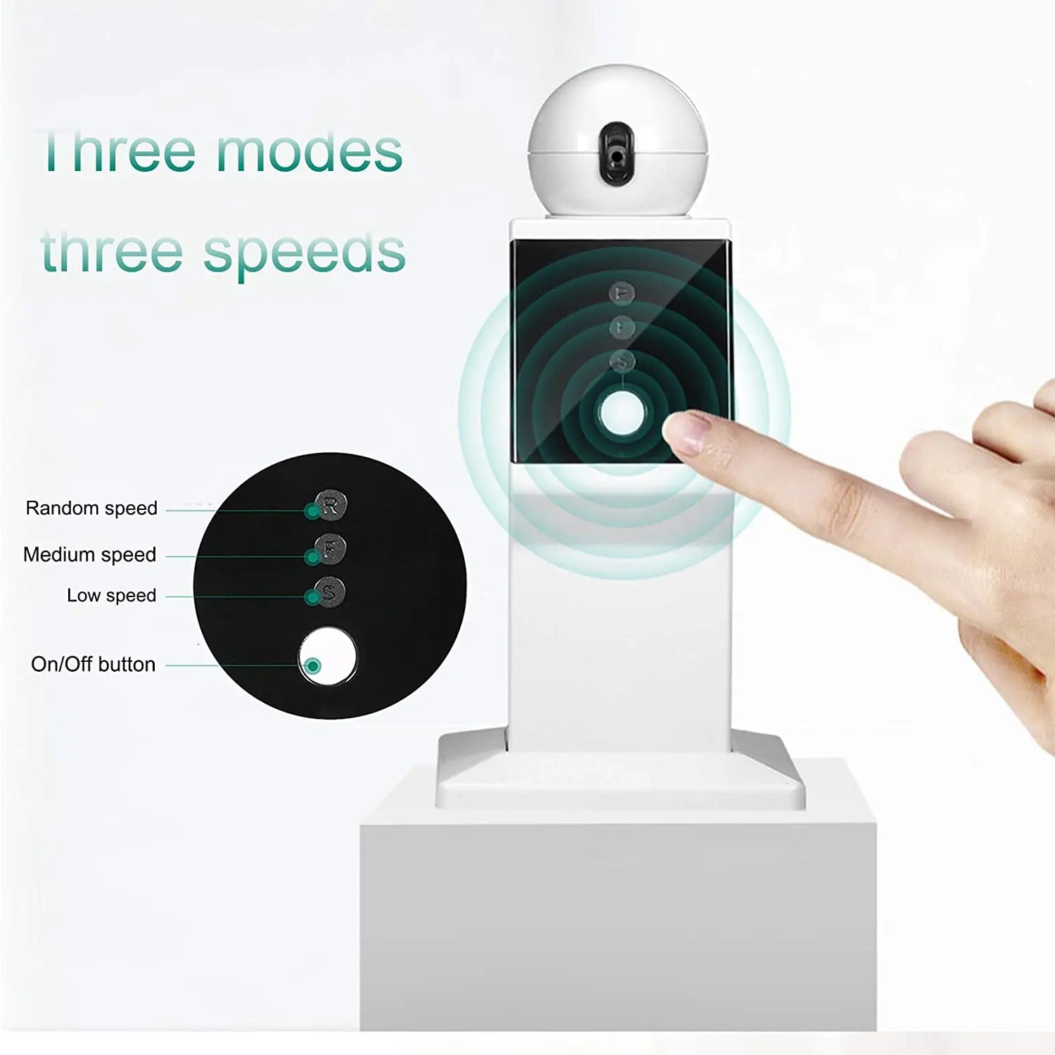 Interactive Cat Toy – Automatic Laser Pointer, Random Movement, 360° Rotation-3