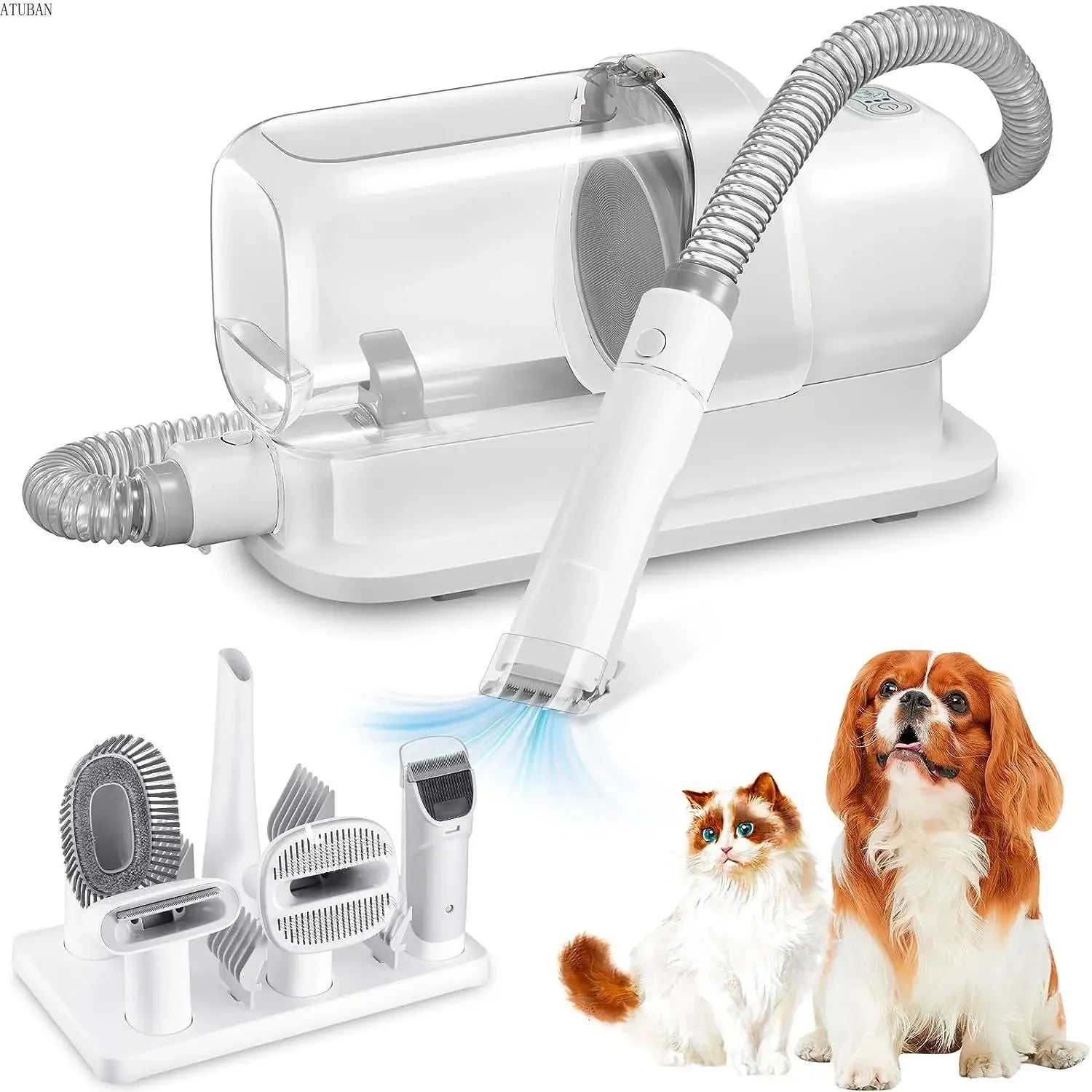 Dog Grooming Vacuum for Pets – Low Noise, 99% Hair Suction, 2.3L Capacity-1