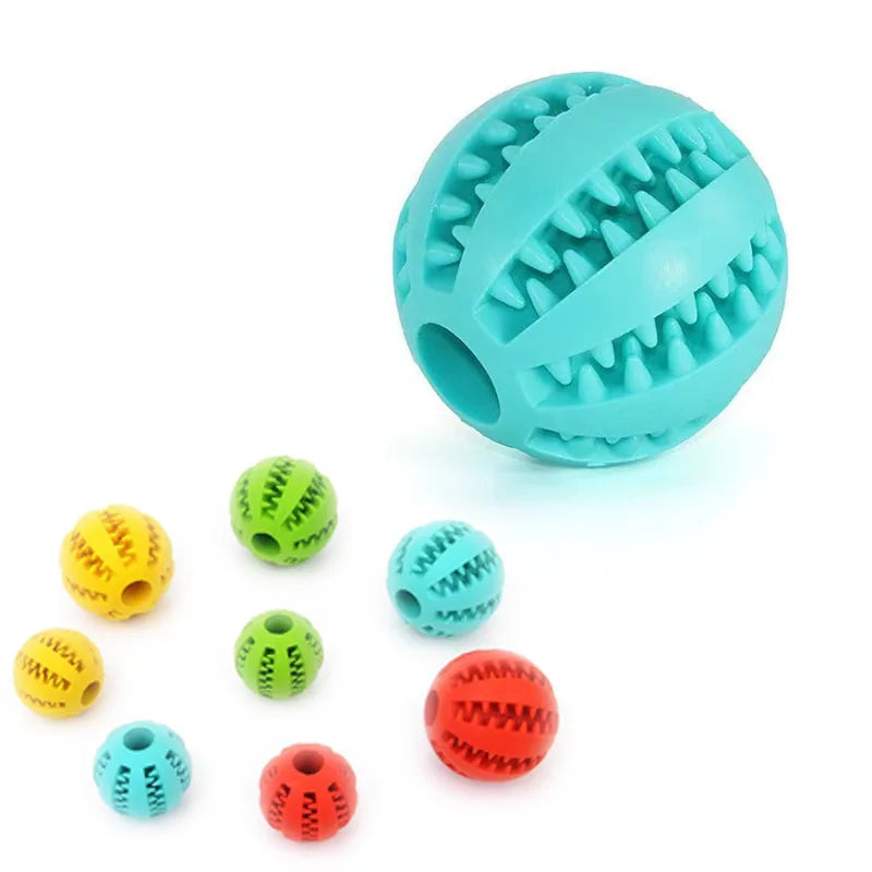 Interactive Chew Toy Ball for Small Dogs – Bite-Resistant, Tooth-Cleaning, Elastic TPR-4