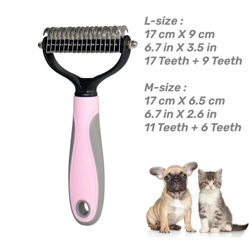 Variant image for Grooming Brush for Dogs – Dual-Sided Deshedding Tool, Removes Tangles, Durable Stainless Steel-5
