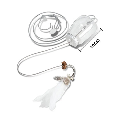 Interactive Cat Toy for Cats – Food Dispenser, Feather Teaser, Hanging Design-1