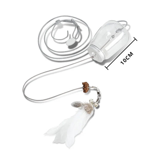 Interactive Cat Toy for Cats – Food Dispenser, Feather Teaser, Hanging Design-1