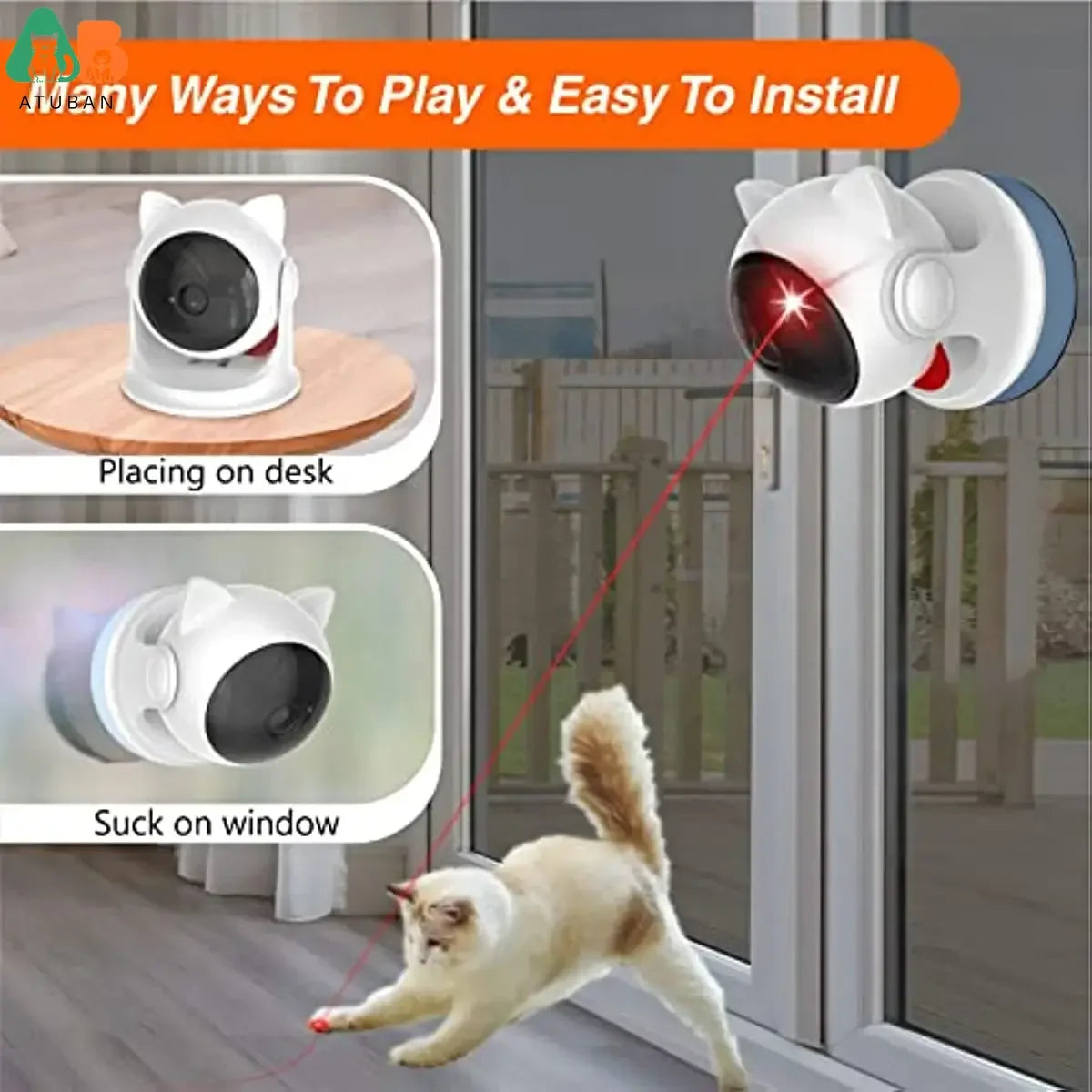 Automatic Laser Toy for Cats – Interactive, Adjustable Speed, USB Rechargeable-6