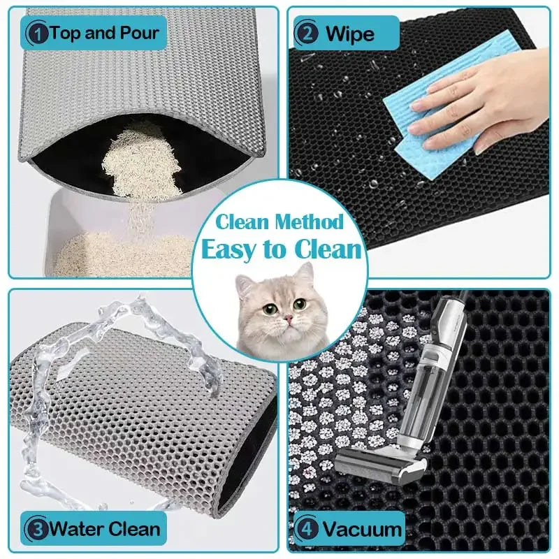 Cat Litter Mat for Cats – Double Layer, Waterproof, Non-Slip EVA Design-5