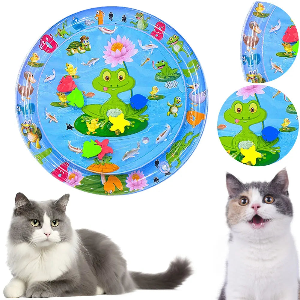 Inflatable Water Play Mat for Cats and Dogs – Interactive Sensory Toy, Ocean Theme, Durable PVC-3
