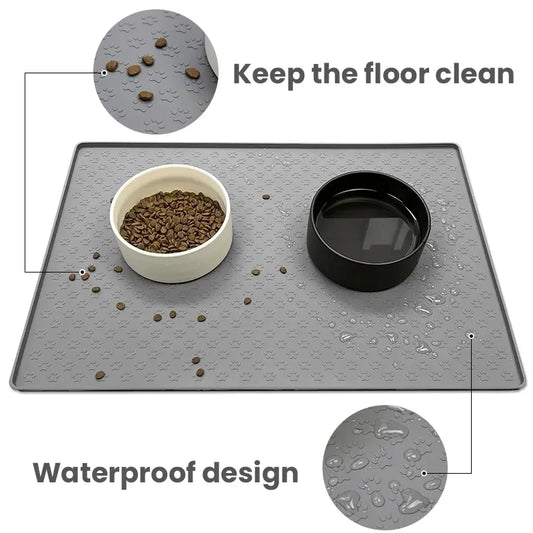 Feeding Mat for Dogs and Cats – Waterproof Silicone, Easy to Clean, Space-Saving Design-2