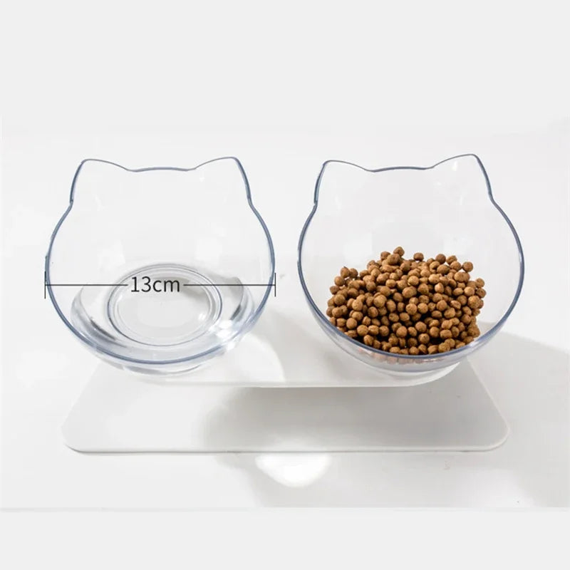 Double Cat Bowl for Cats – Elevated Design, Non-Slip, Easy to Clean, Adjustable Angle-4