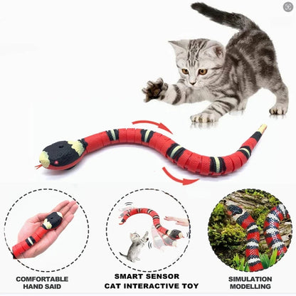 Interactive Cat Toy for Cats – Smart Sensing Snake, USB Rechargeable, Realistic Movement-1