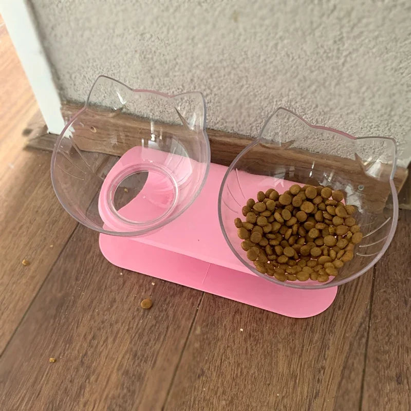 Double Cat Bowl for Cats – Elevated Design, Non-Slip, Easy to Clean, Adjustable Angle-5