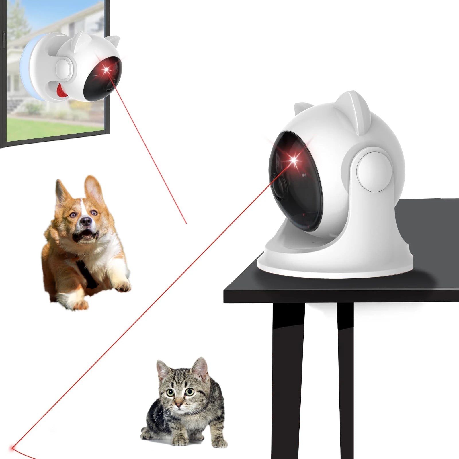 Automatic Laser Toy for Cats – Interactive, Rechargeable, Adjustable Speed Modes-2