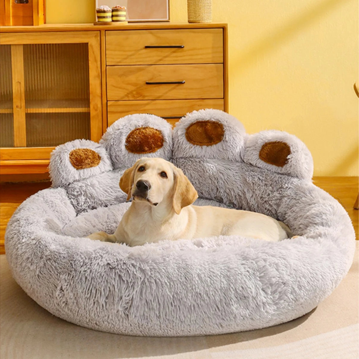 Large Fluffy Dog Bed – Soft Sofa-Style Pet Mat for Dogs and Cats, Easy to Clean, 36 x 28 x 8 Inches-4