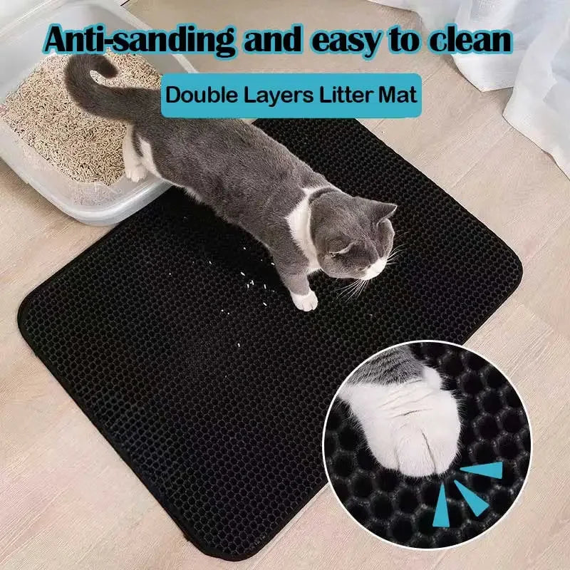 Cat Litter Mat for Cats – Double Layer, Waterproof, Non-Slip EVA Design-4