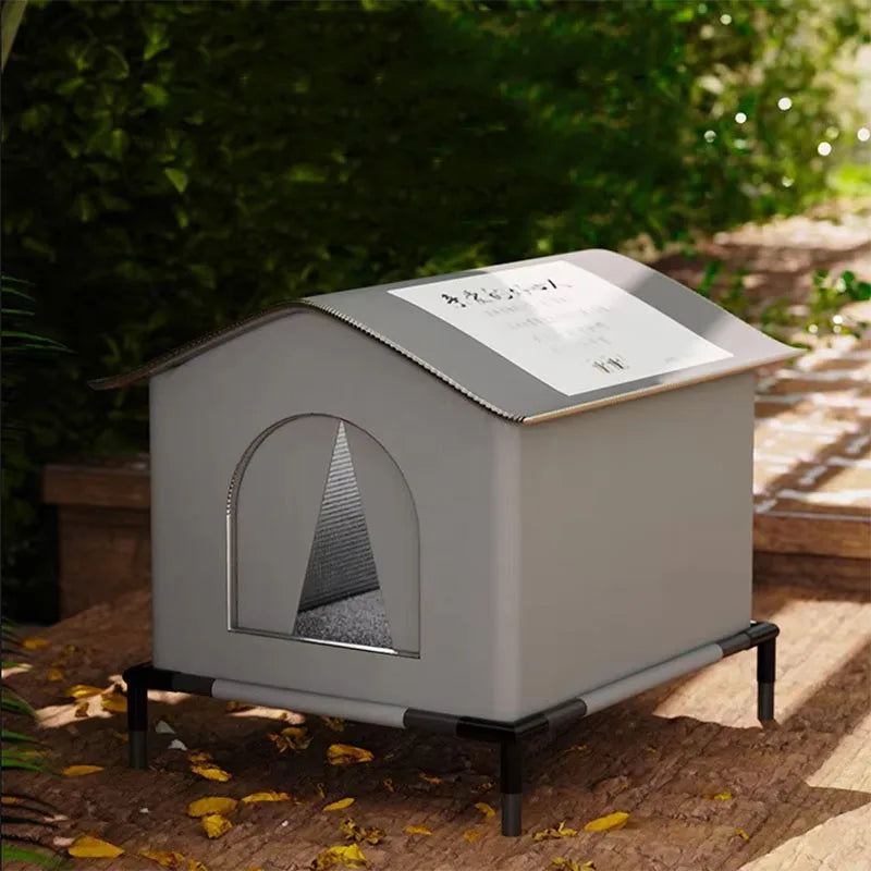Outdoor Dog House for Small Dogs – Waterproof, Foldable, Winter Warm Design-2