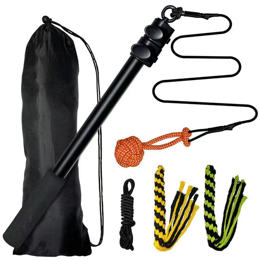 Retractable Chew Toy for Dogs – Durable Aluminum Pole, Plush Refill, Indoor/Outdoor Fun-2