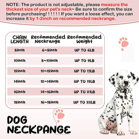 Dog Collar for Pets – Stylish Diamond Cuban Link Design, Multiple Sizes, Elegant Colors-2