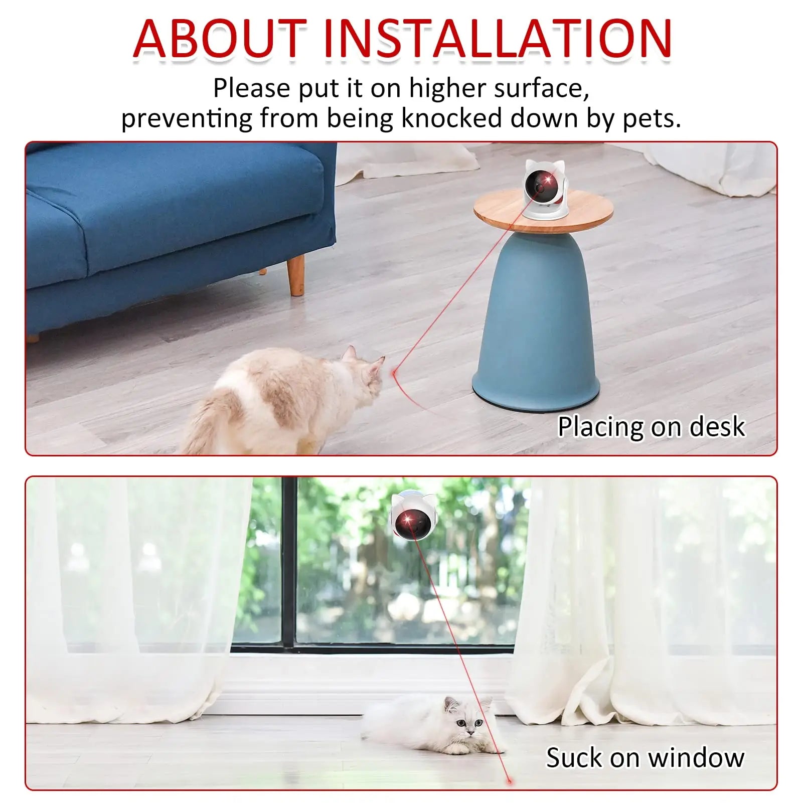 Automatic Laser Cat Toy – Interactive Play, Rechargeable, Adjustable Speed Modes-5