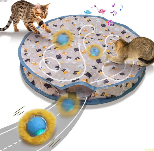 Interactive Cat Toy for Kittens – Motion Activated, Rechargeable, Engaging Hide and Seek Game-1