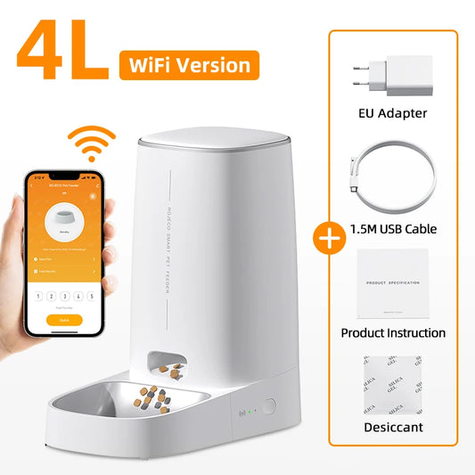 Smart Automatic Cat Feeder with WiFi and Remote Control – Large Capacity Pet Food Dispenser for Cats and Dogs-1