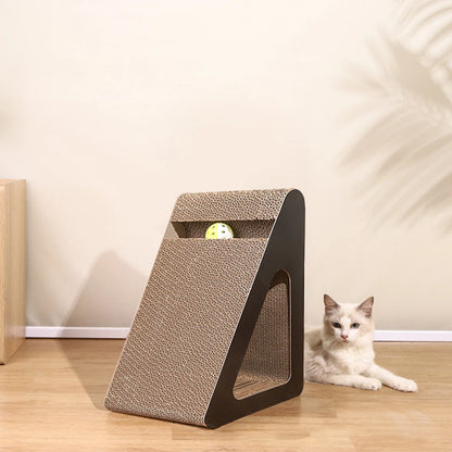 Cat Toy for Cats – Interactive 2-in-1 Cardboard Scratcher with Spinning Balls, Sturdy and Space-Saving-4