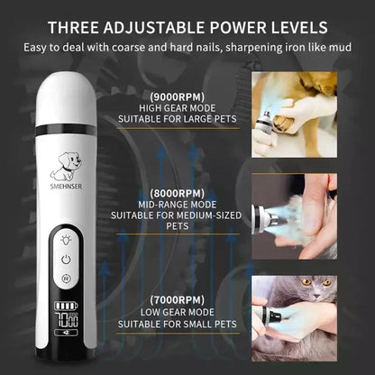 Electric Nail Grinder for Dogs – USB Rechargeable, Low Noise, Durable Design-4