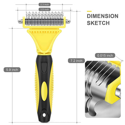 Grooming Brush for Dogs – Dual-Sided Deshedding Tool, Removes Tangles, Durable Stainless Steel-5