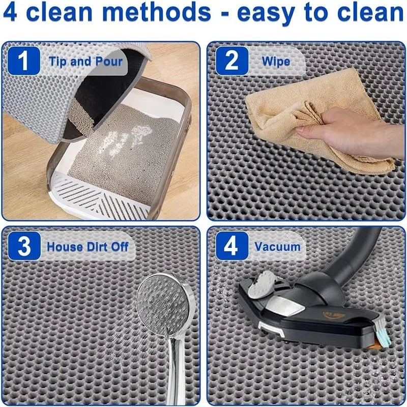 Cat Litter Mat for Cats – Waterproof, Nonslip, Double Layer Design-4