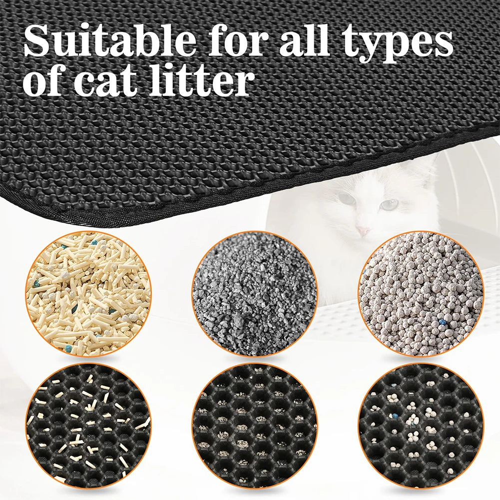 Cat Litter Mat for Cats – Double-Layer Waterproof, Non-Slip, Easy to Clean-3