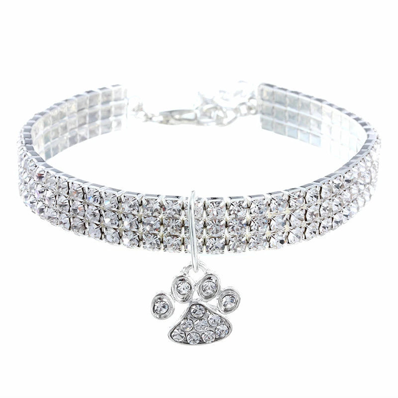 Dog Necklace for Small to Medium Pets – Durable Alloy, Adjustable Length, Rhinestone Design-5