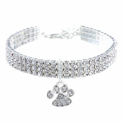 Dog Necklace for Small to Medium Pets – Durable Alloy, Adjustable Length, Rhinestone Design-5