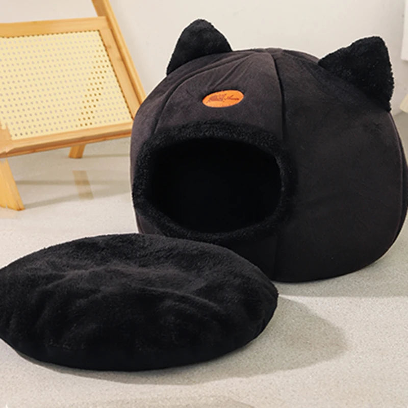 Cozy Cat Bed for Indoor Cats – Warm, Detachable Cushion, Non-Slip Design-6
