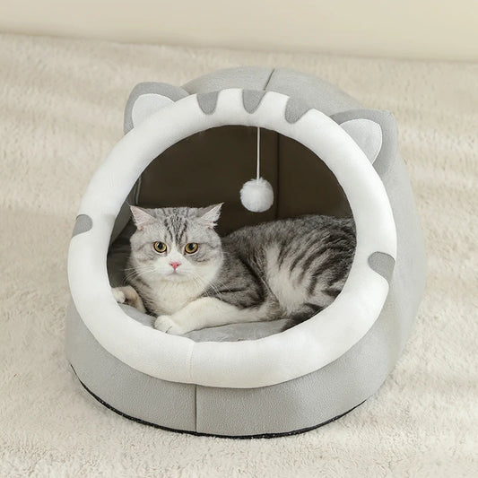 Cat Bed for Kittens – Warm Cushion, Cozy Cat Cave, Soft Fabric-2