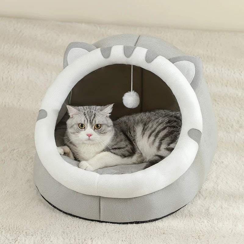 Variant image for Cat Bed for Kittens – Warm Cushion, Cozy Cat Cave, Soft Fabric-2