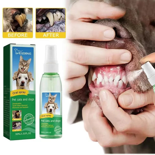 Oral Cleanse Spray for Dogs and Cats – Freshens Breath, Removes Tartar, Natural Herbal Extracts-1