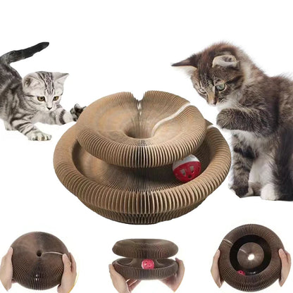 Interactive Cat Toy for Cats – Multi-Shape Corrugated Cardboard, Durable Design, Built-In Bell-2