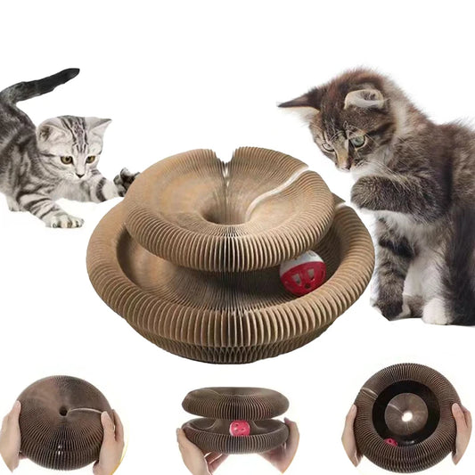 Interactive Cat Toy for Cats – Multi-Shape Corrugated Cardboard, Durable Design, Built-In Bell-2