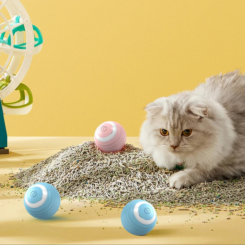 Interactive Cat Toy – Automatic Rolling, Quiet Operation, Durable Silicone-3