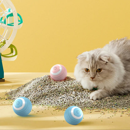 Interactive Cat Toy – Automatic Rolling, Quiet Operation, Durable Silicone-3