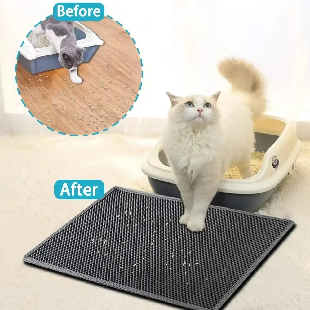 Cat Litter Mat for Cats – Double Layer, Waterproof, Non-Slip EVA Design-3