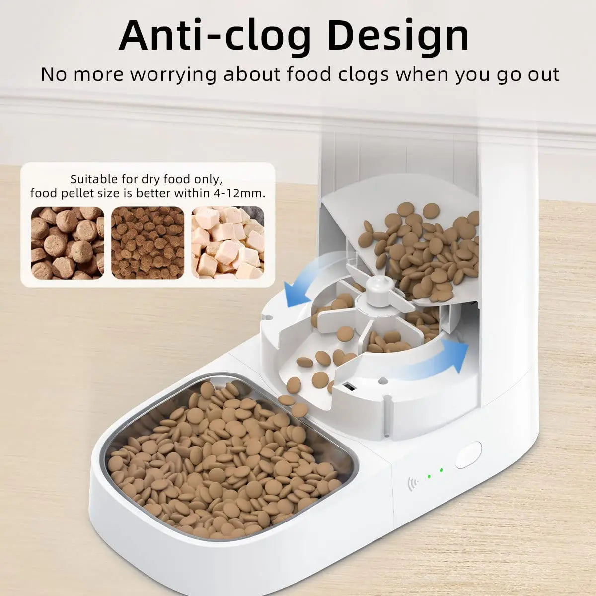 Smart Automatic Cat Feeder with WiFi and Remote Control – Large Capacity Pet Food Dispenser for Cats and Dogs-4