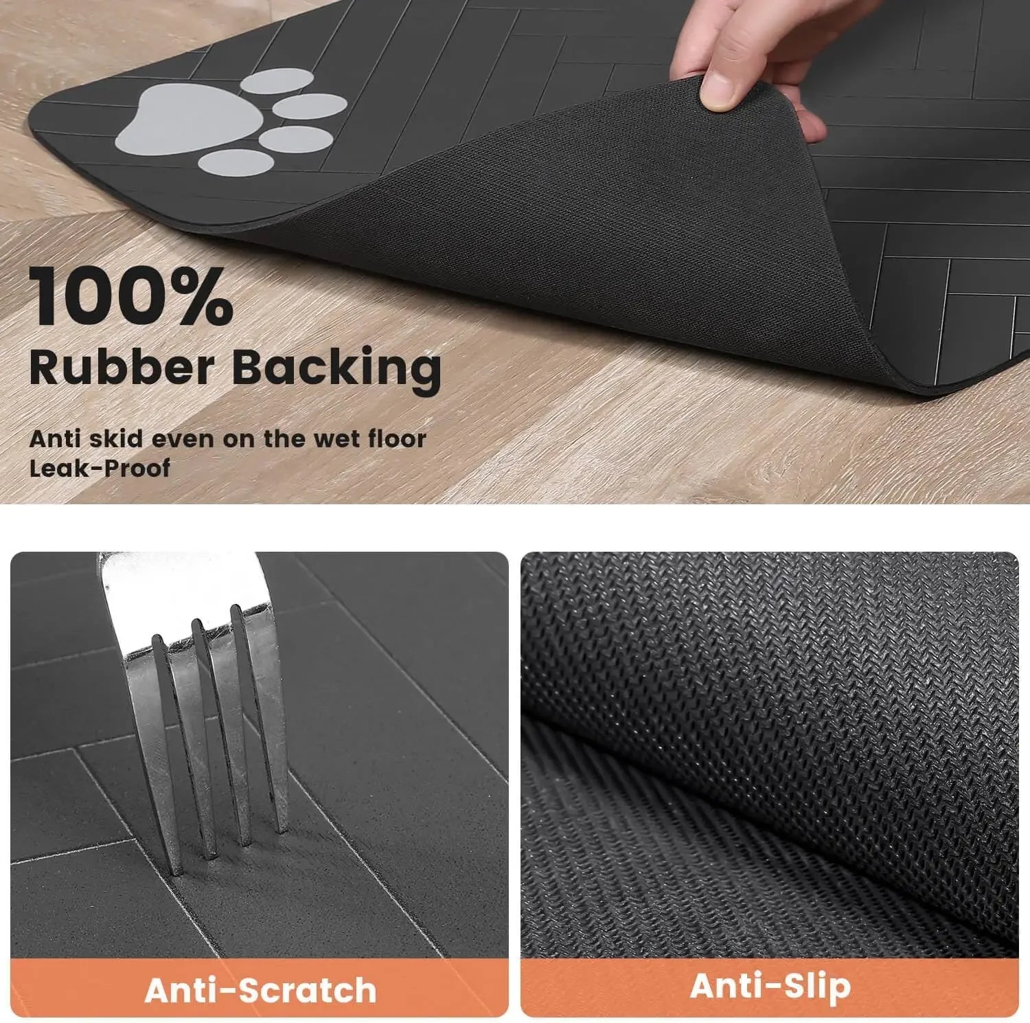 Pet Feeding Mat for Dogs and Cats – Absorbent, Waterproof, Non-Slip Rubber Backing-5