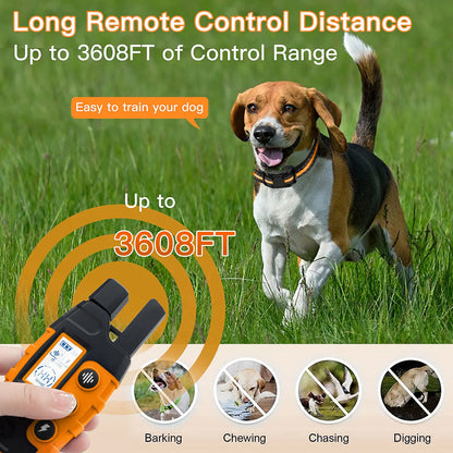 3300Ft Rechargeable Waterproof Dog Training Collar with Remote – E Collar for Dogs with Beep, Vibration, and Shock Modes-4